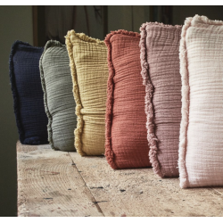 Coussin 100 % naturel - brodé
