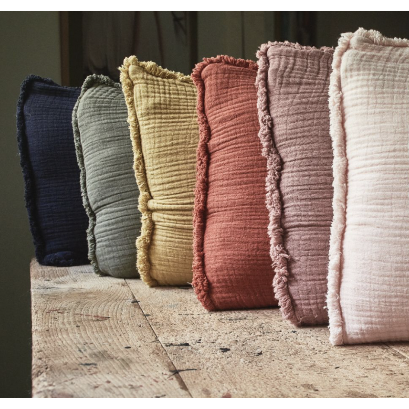 Coussin 100 % naturel - brodé